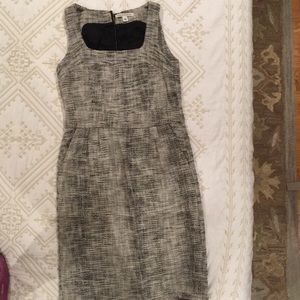 Black and white banana republic tweed dress